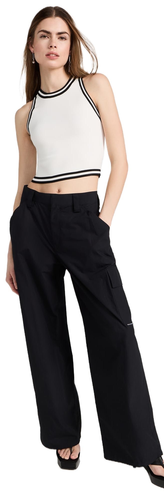 alice + olivia Rydel Tipped Cropped Tank alice + olivia Rydel Tipped Cropped Tank Shop The Look alice + olivia Rydel Tipped Cropped Tank  shopbop